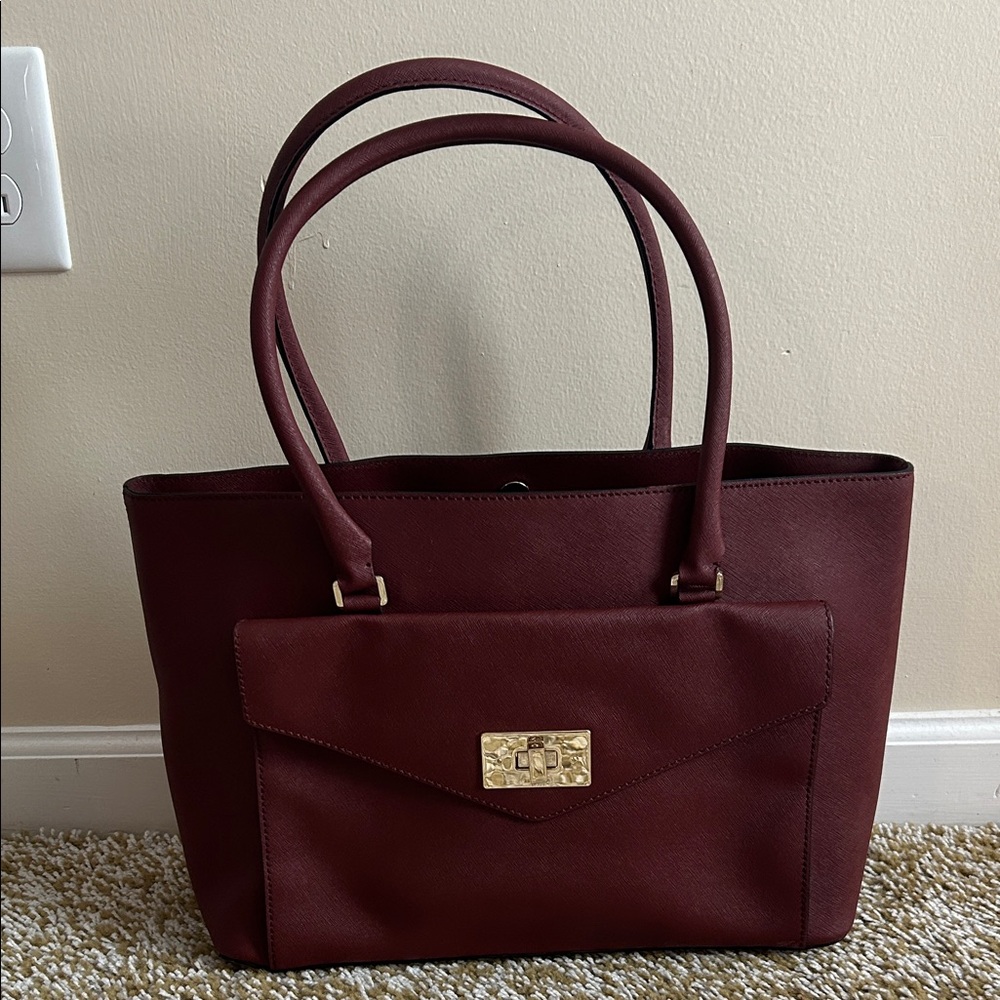 Kate Spade Deep Red Tote Bag - Picture 1 of 6